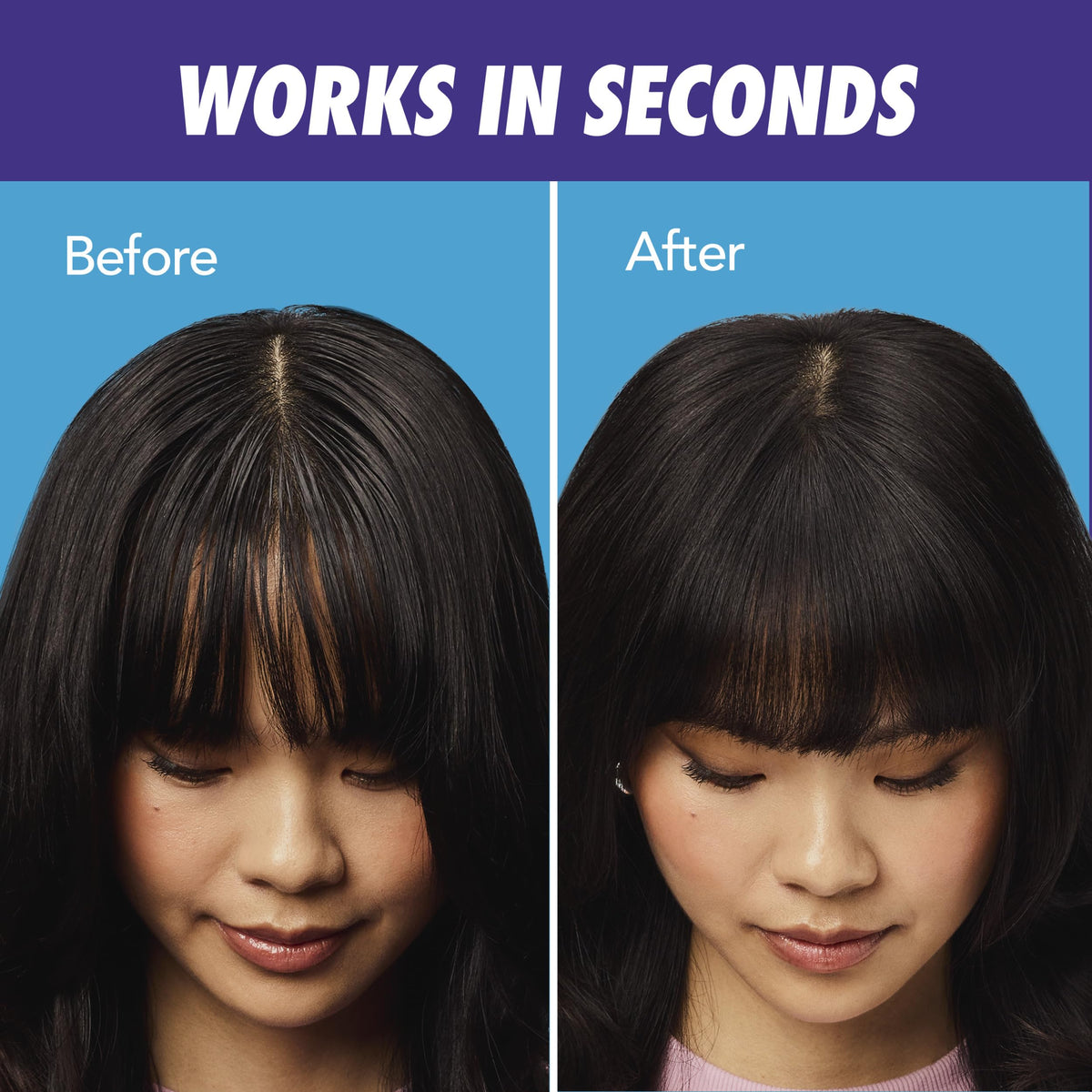 After workout hair refreshed with Batiste showing clean-looking shine