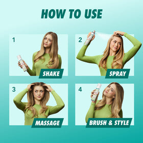 Batiste Bare applied to roots demonstrating quick refresh and lift