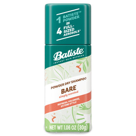 Batiste Bare front packaging showing compact travel bottle and brand