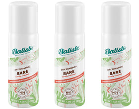 Batiste bare mini front packaging showing compact travel cans and easy refresh