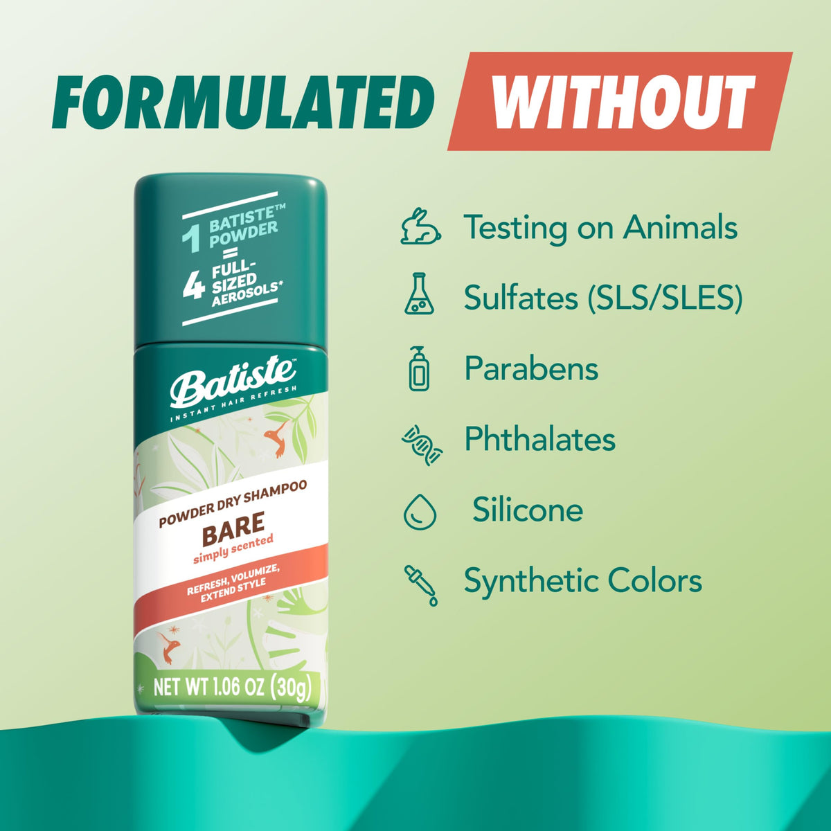 Batiste Bare powder texture closeup showing fine absorbent particles