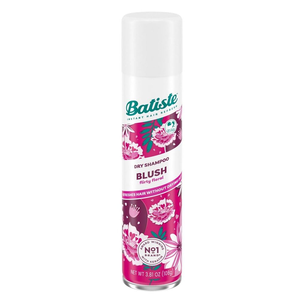Batiste blush aerosol nozzle detail demonstrating controlled spray for even oil absorption
