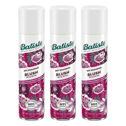 Batiste Blush front packaging showing floral can and label benefit