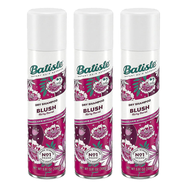 Batiste Blush front packaging showing floral can and label benefit