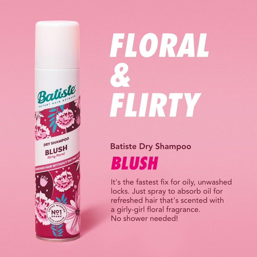 Batiste blush fine mist texture highlighting lightweight formula for instant root refresh