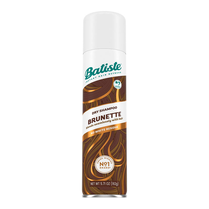 Batiste front packaging for brunette dry shampoo shows size and label, convenient refresh