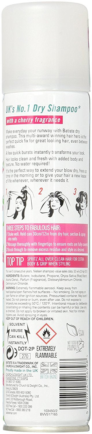 Batiste cherry close-up mist texture demonstrating oil-absorbing action