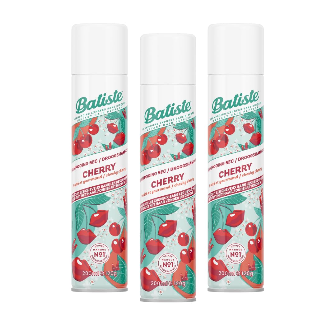 Batiste front packaging showing three cherry cans for instant refresh