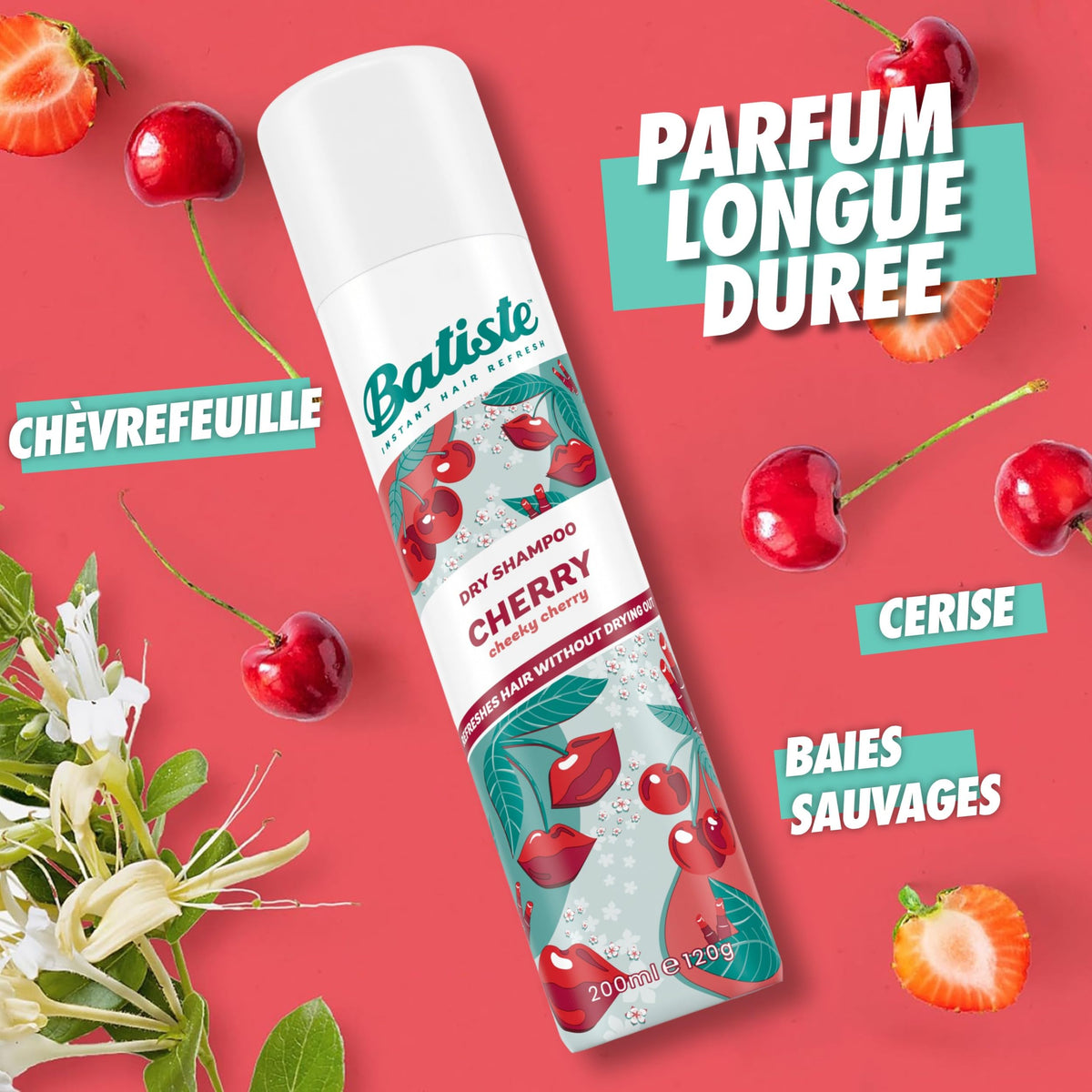 Batiste being sprayed at roots to remove oil and add volume