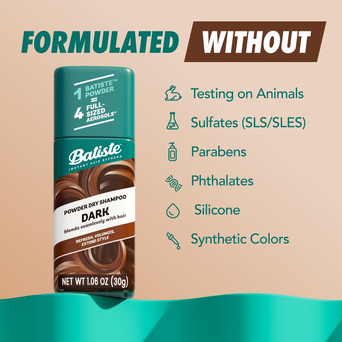 Batiste powder close-up showing fine texture for oil absorption