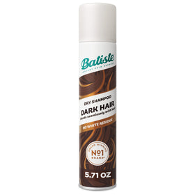 Batiste dark front packaging showing the tinted dry shampoo benefit
