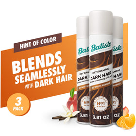 Batiste dark label ingredients view emphasizing tinted formula and gentle scent benefit