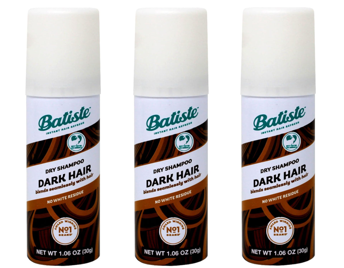 Batiste dark mini front packaging showing trio cans and label benefit