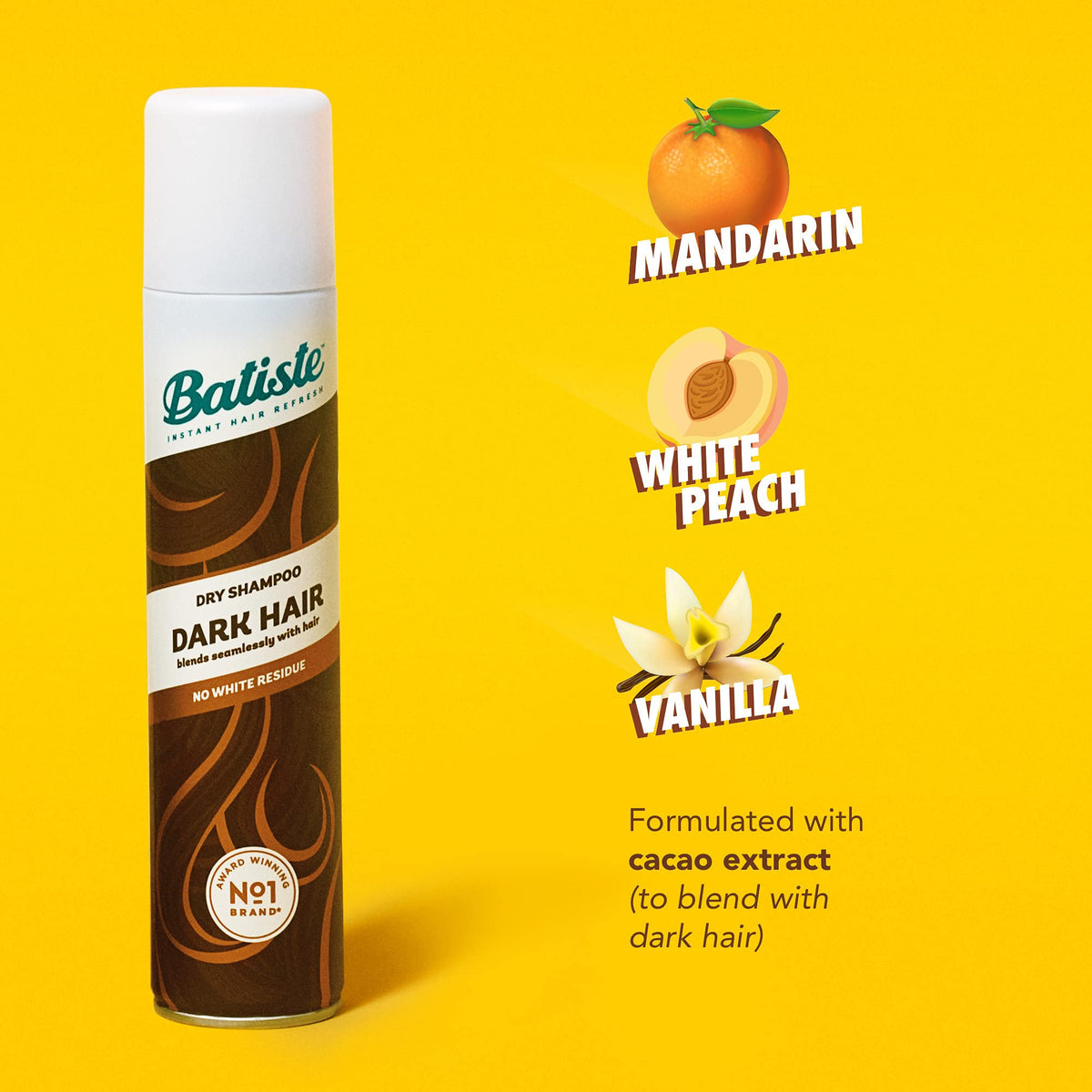 Batiste dark applied at roots showing texture and instant oil absorption benefit