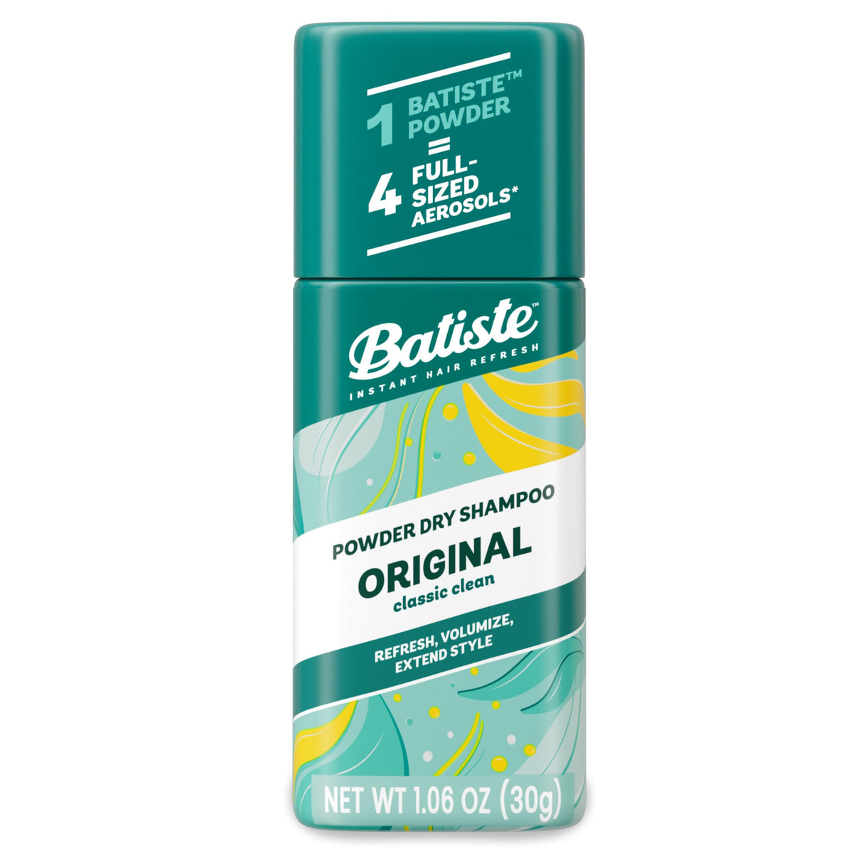 Batiste front packaging travel size showing compact, TSA-friendly convenience and freshness