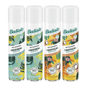 Batiste front packaging showing four cans and variety mix for quick refresh