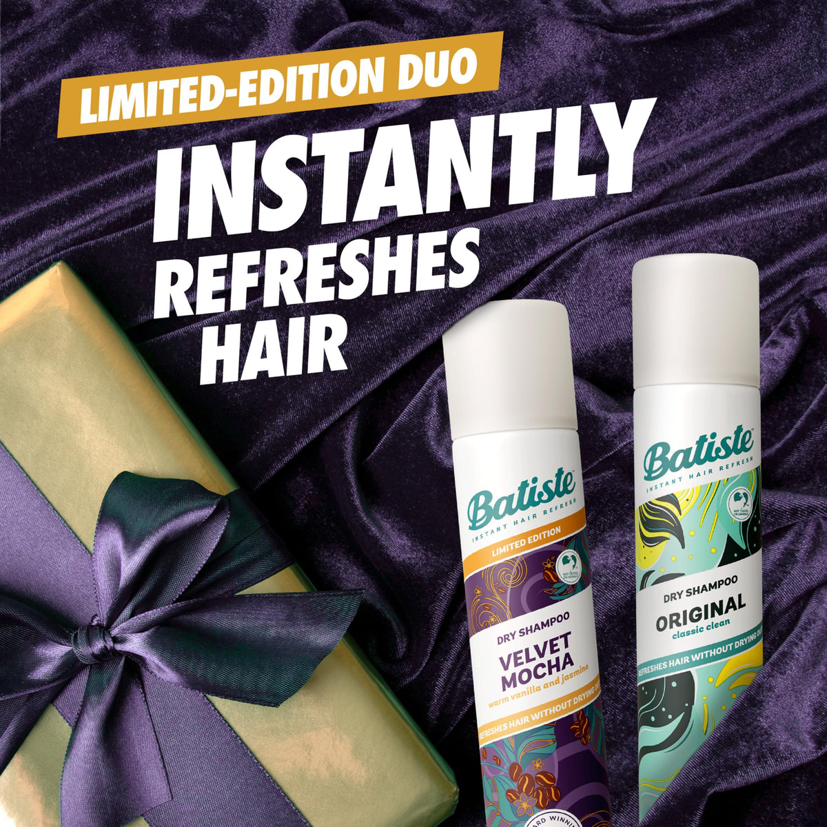 Batiste Original can close-up showing classic label and everyday freshness benefit