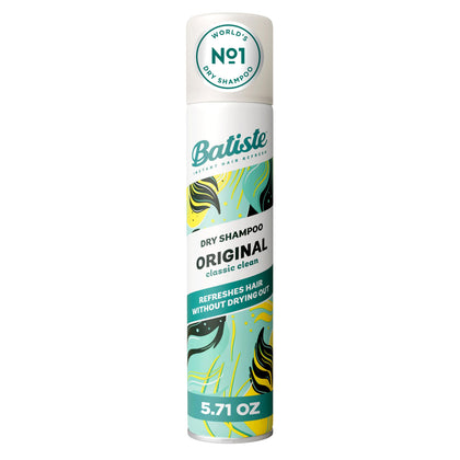Batiste can front view showing product and branding benefit instant refresh