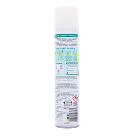 Batiste dry shampoo original spray close-up showing fine mist and quick oil absorption benefit