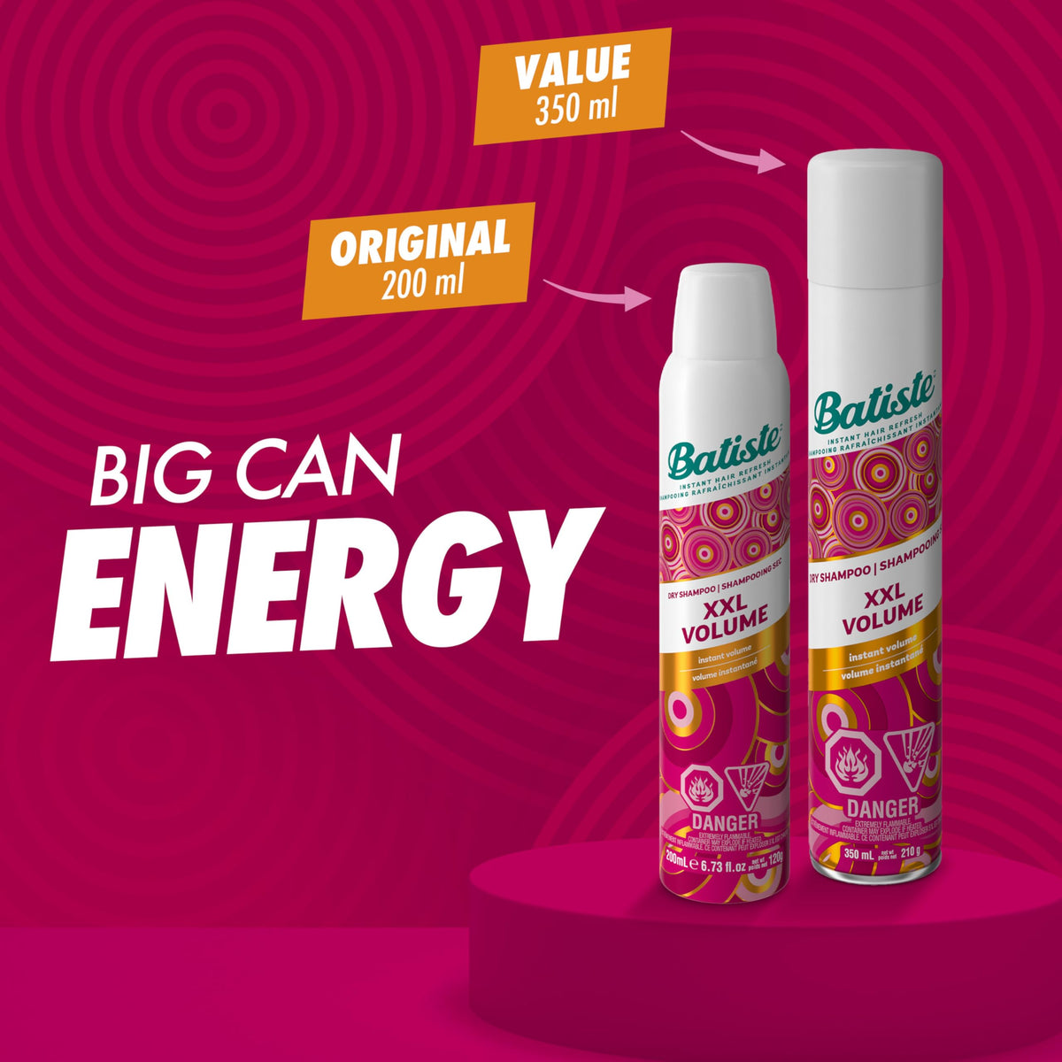Batiste next to a hand for size comparison and portability benefit