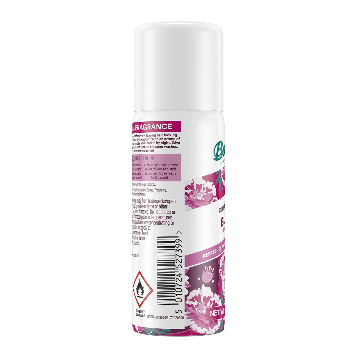 Batiste alongside travel items showing 1.6oz can size and portability