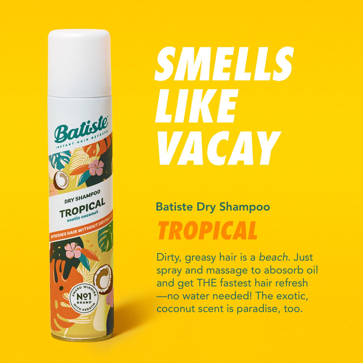 Batiste spray nozzle closeup demonstrating easy application and control