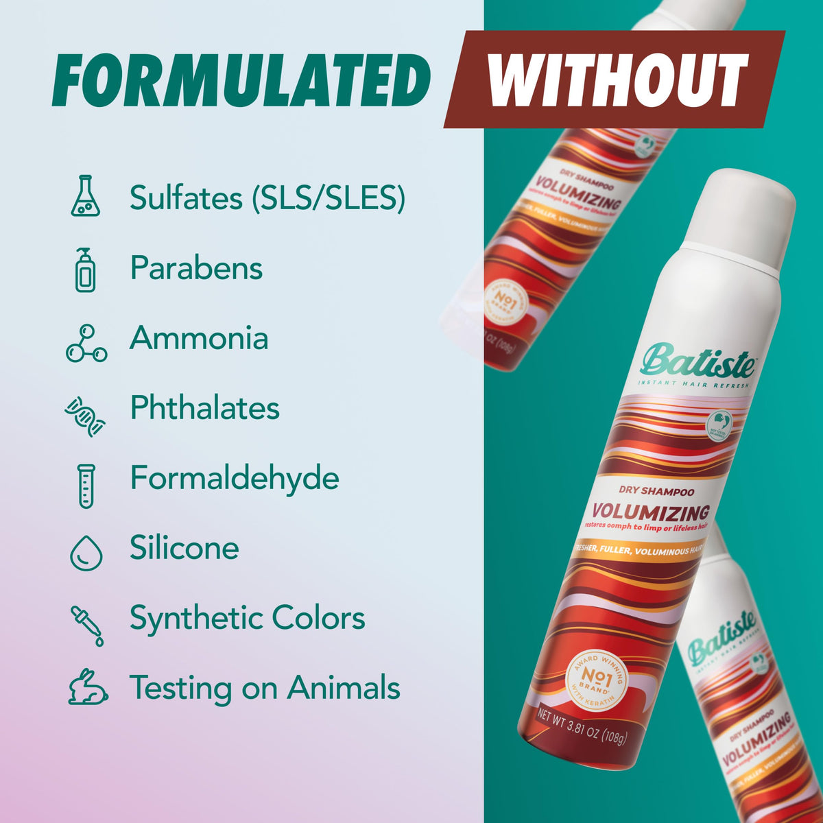 Batiste texture detail in hair showing added body and touchable finish