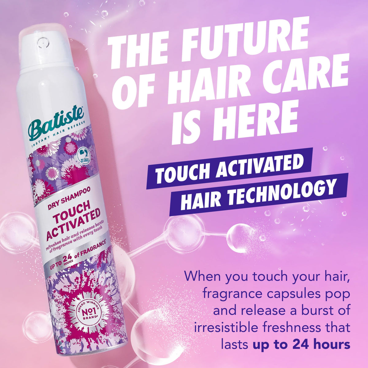 Batiste nozzle close-up demonstrating easy, even spray control