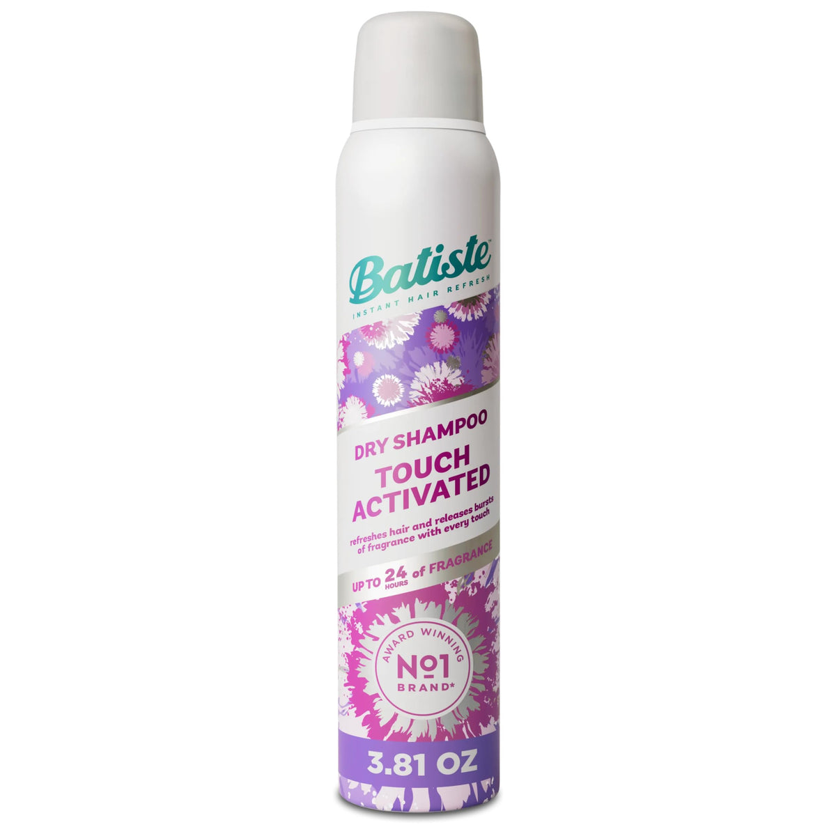 Batiste can front view showing product branding and benefits
