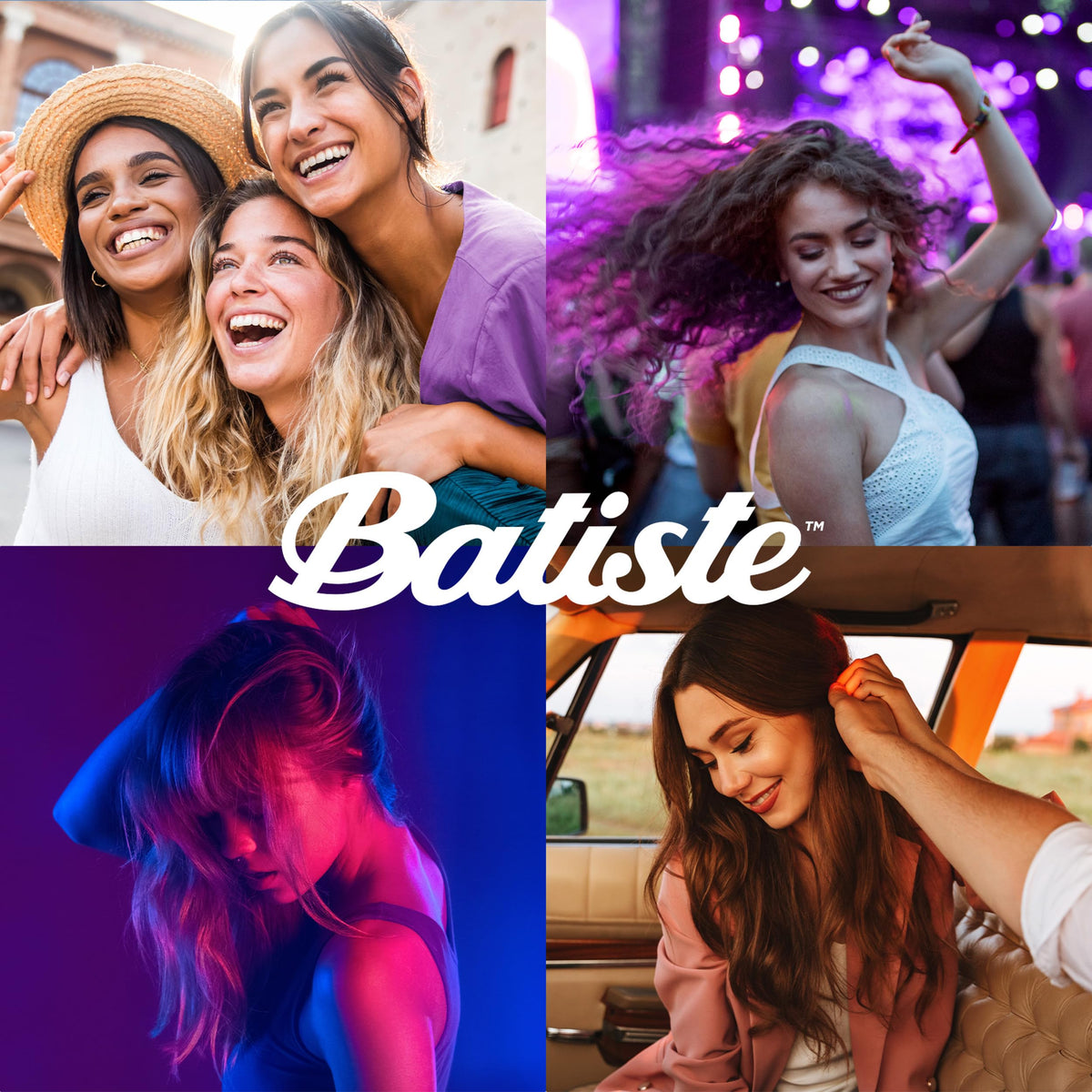 Lifestyle shot of fresh styled hair after Batiste touch activation