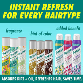 Batiste model using product in lifestyle scene for quick refresh advantage
