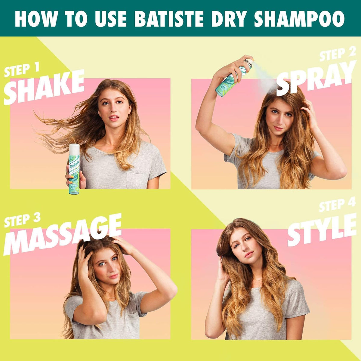 Batiste being applied to roots demonstrating oil absorption and texture
