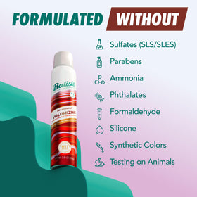 Batiste fine mist texture visible mid-air to absorb oil quickly