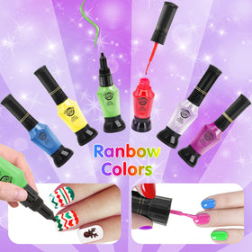 BATTOP child applying polish with pens showcasing easy kid-friendly use