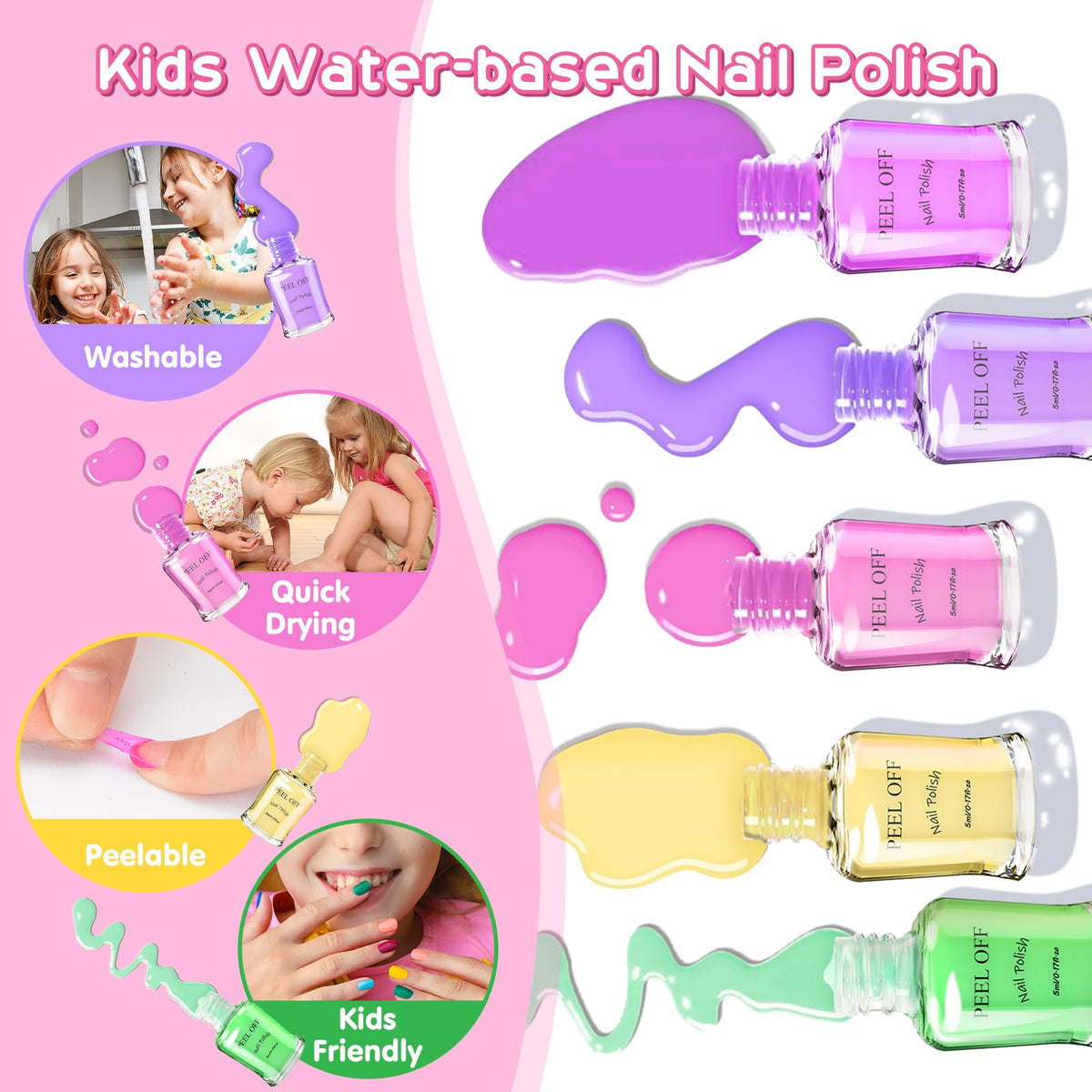 BATTOP assortment of press-on nails laid out, easy-to-apply fake nails for instant style