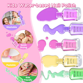 BATTOP assortment of press-on nails laid out, easy-to-apply fake nails for instant style