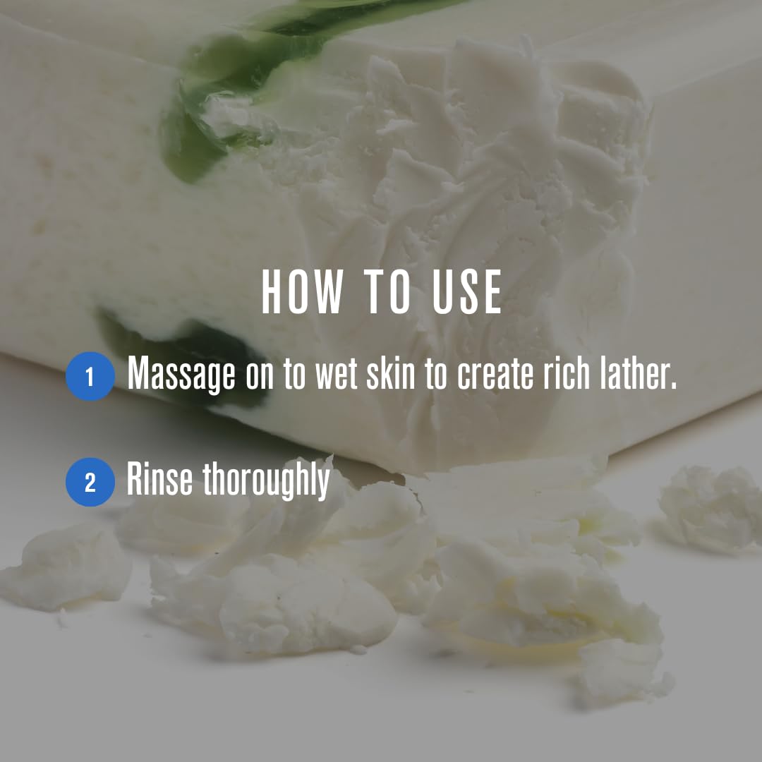 Baxter of California bar producing rich foam in shower demonstrating effective daily cleansing