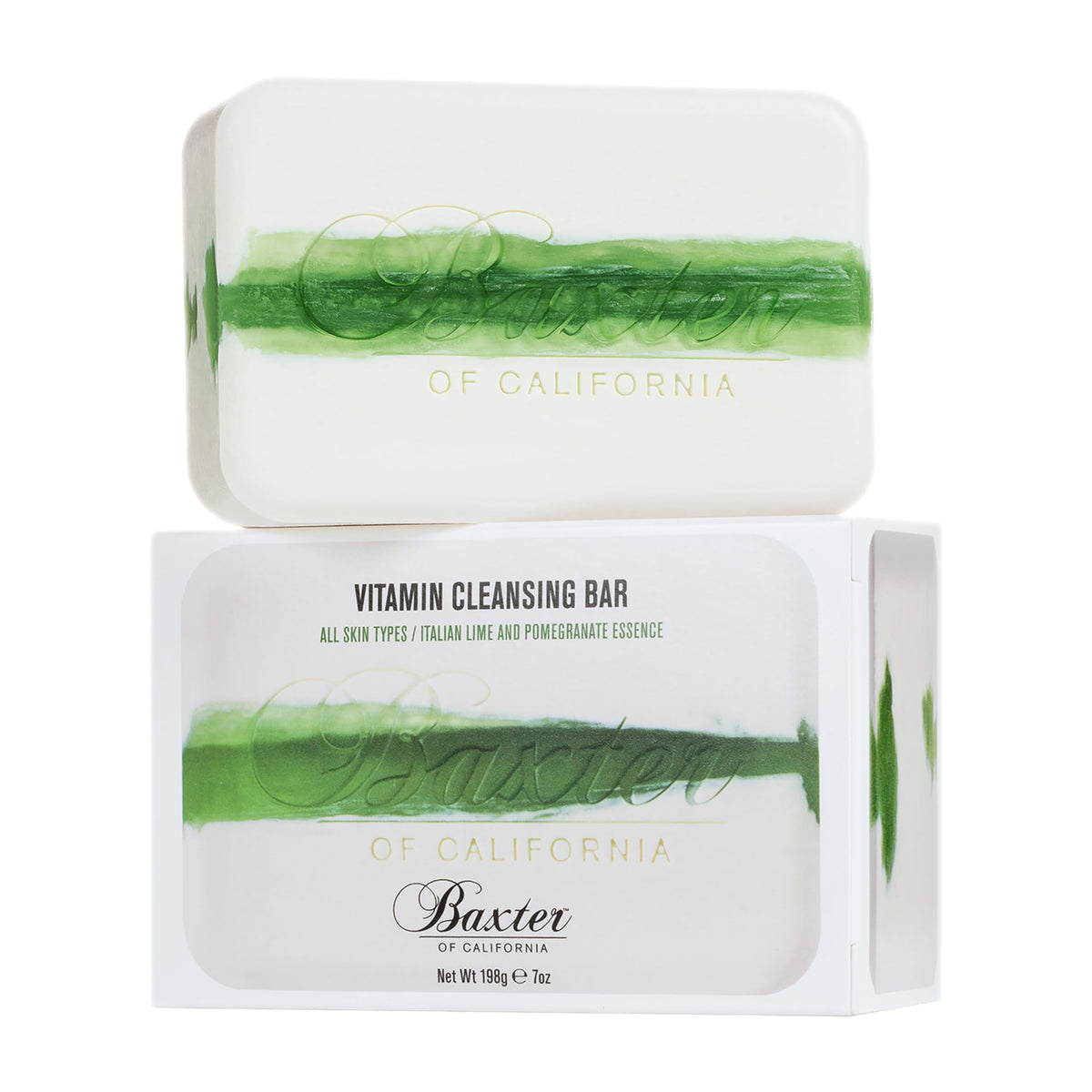 Baxter of California front packaging showing scent and 7 oz weight for clear purchase info