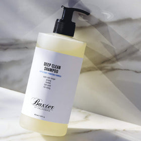 Baxter of California in-shower use showing deep cleanse benefit