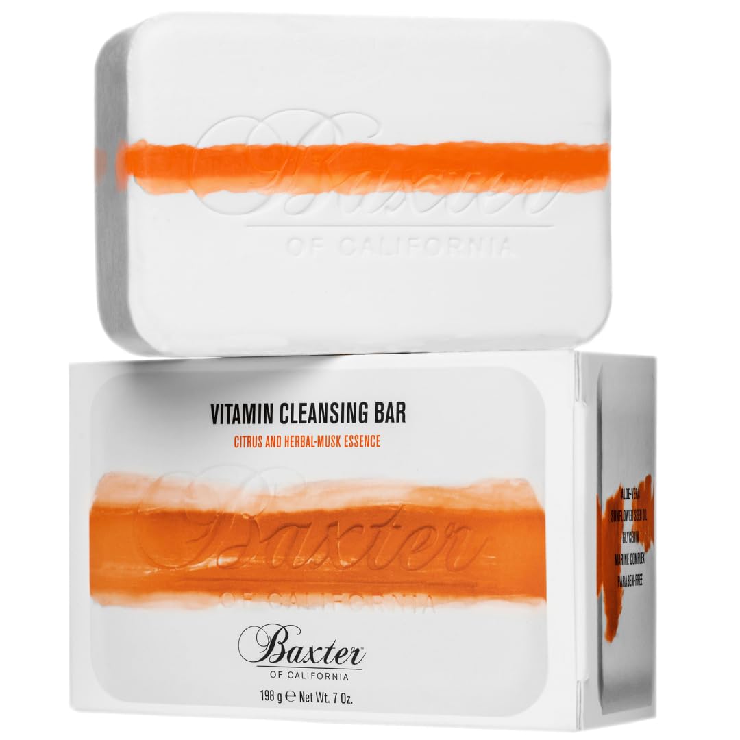 Baxter of California front packaging shows bar and branding for gift appeal
