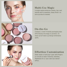 bayfree finger applying balm to cheek for quick hydrating tint