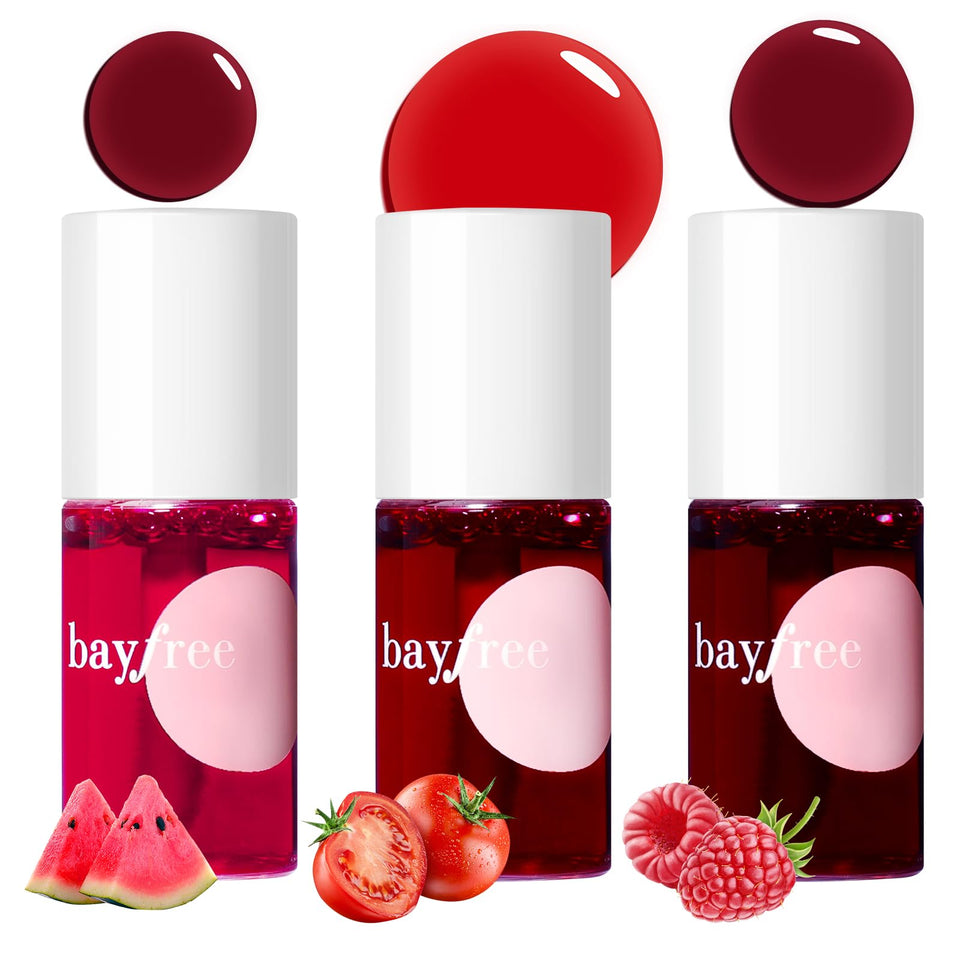 bayfree front packaging showing three fruit platter tints, convenient travel set