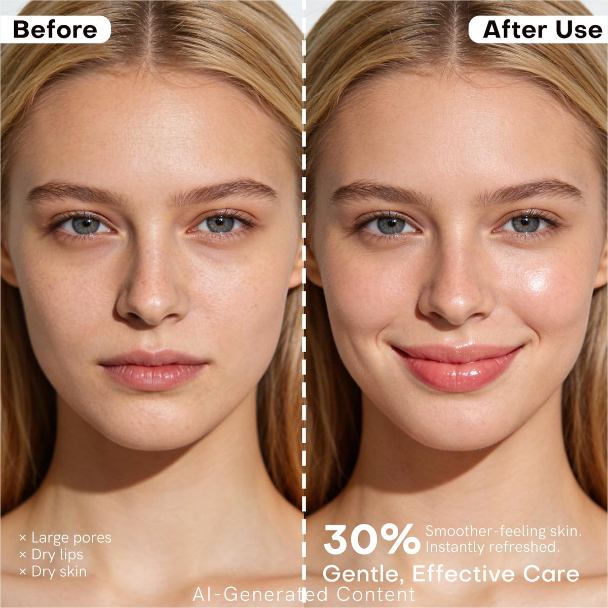 bayfree lip mask applied on lips closeup showing plumping moisture