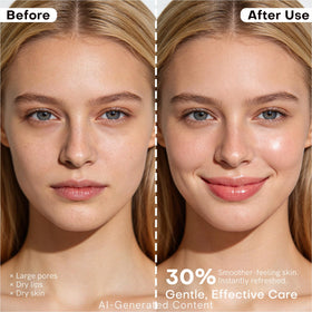 bayfree lip mask applied on lips closeup showing plumping moisture