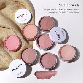 bayfree lifestyle flatlay with balm and makeup items for everyday routines