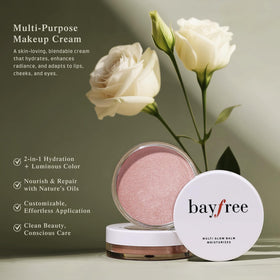 bayfree open cap revealing balm surface and smooth product texture