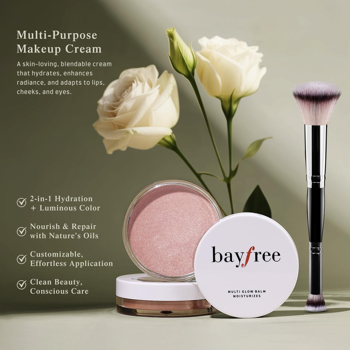 bayfree creamy balm texture close-up showing smooth blendability