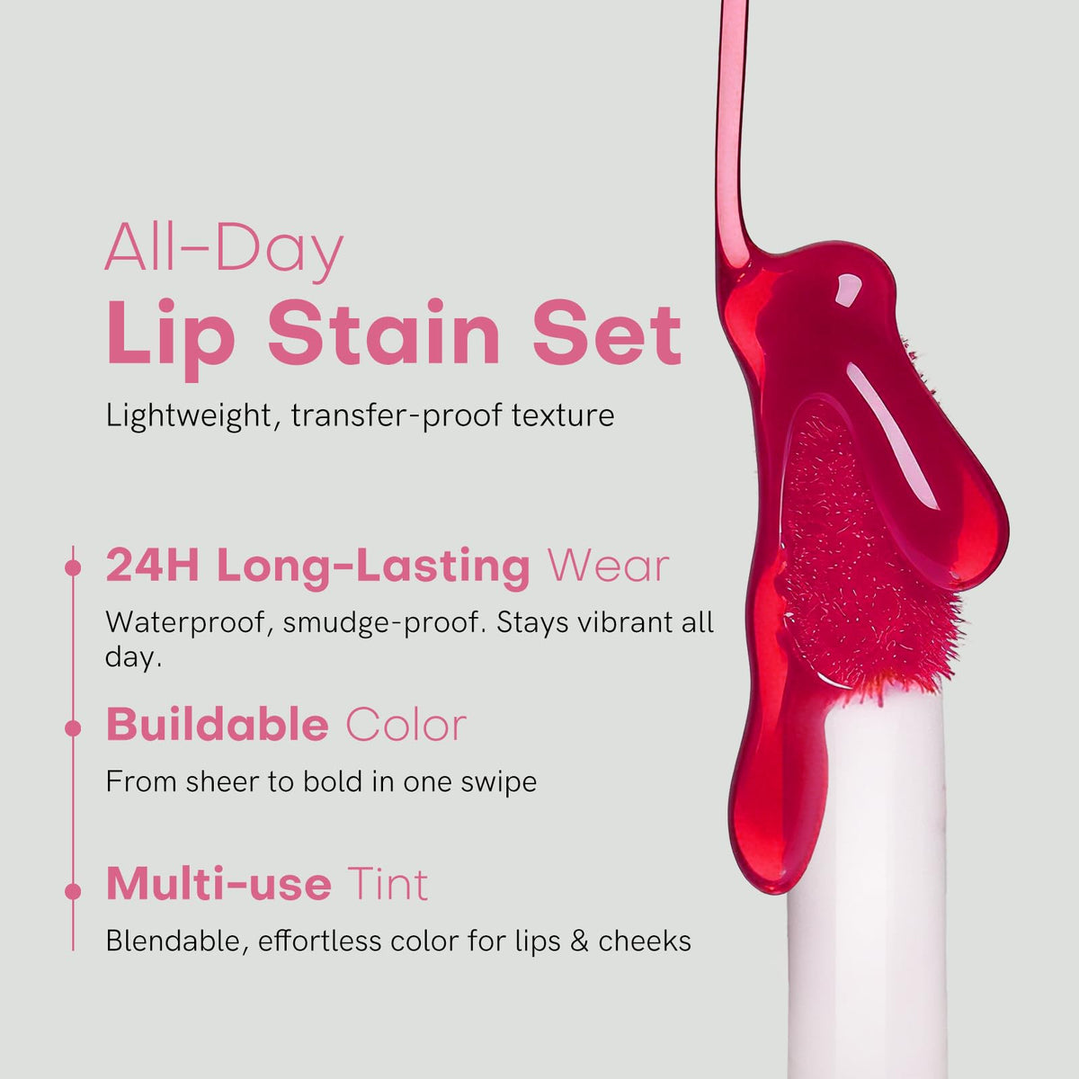 bayfree applicator wand extended, precise tip for easy lip application