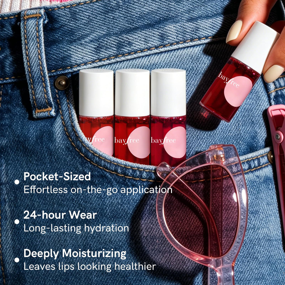 bayfree next to coin showing compact size and easy-to-carry design
