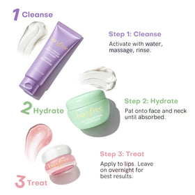 bayfree water cream swiped on wrist showing quick-absorbing hydration